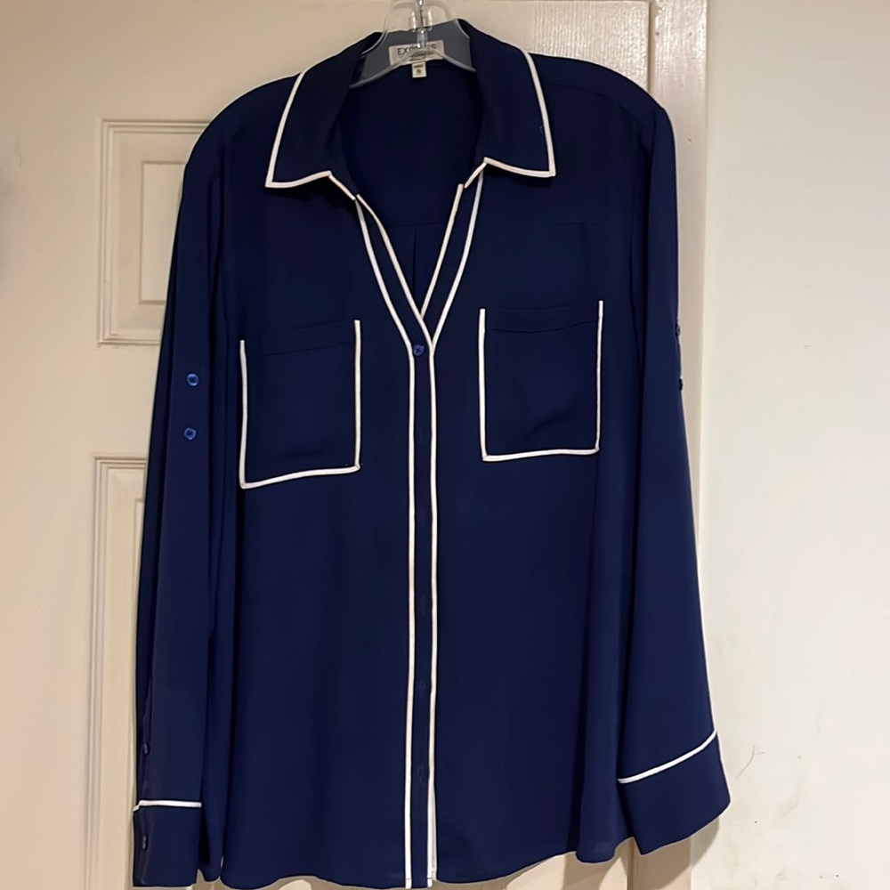 Express (Set Of 2) “The Portofino Shirt-Original Fit” 100% Polyester Size XL